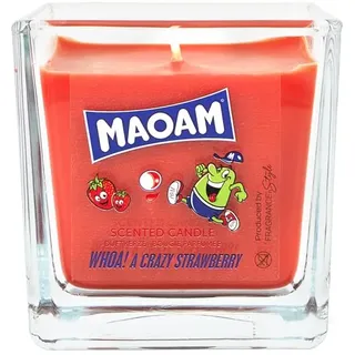 Maoam Duftkerze im Glas | Crazy Strawberry | Duftkerze Fruchtig | Hochwertiges Wachs & lange Brenndauer | Geschenkidee Freundin, Familie (200g)
