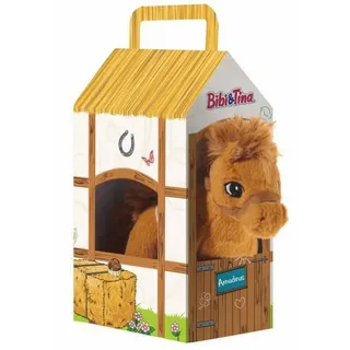 HEUNEC Bibi und Tina, Pferd Amadeus Plüschtier mit Stall, 18 cm