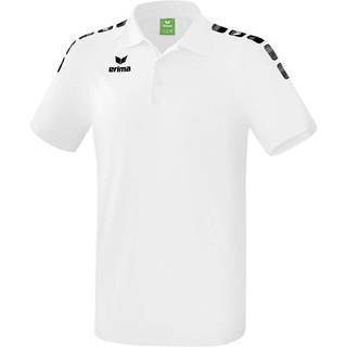 Erima Erwachsene Poloshirt Essential 5-C, weiß/schwarz, XL, 2111904