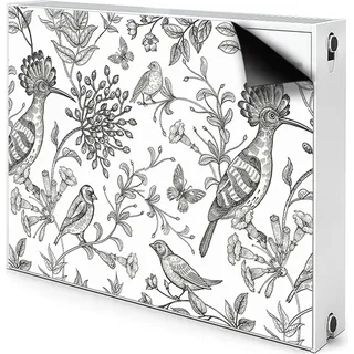 Magnet Heizkörperverkleidung Heizkörper-Abdeckung Heizung Heizkörper 80x60 cm - Skizziert, Vögel