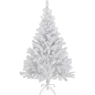 Künstlicher Weihnachtsbaum - 120 cm / weiß - Kunst Tannenbaum Christbaum inklusive Baumständer - Weiß