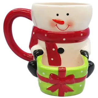 Weihnachtstasse Mit Kekshalter Novelty Schneemann Design