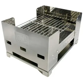 Esbit klappbarer Edelstahl Kohlegrill silber