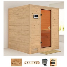 Bild von Sauna »Menja«, (Set), 9-kW-Ofen mit externer Steuerung beige