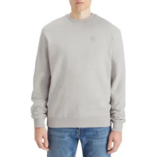 Scotch & Soda Herren Essential Badge Logo Crewneck Sweatshirt, Grey Melange, M