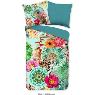 Duvet cover HIP 200x200 + 2* 80x80 cm - mandalas, flowers and a leopard - Bunt