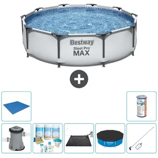 Bestway Steel Pro MAX Rund - 305x76 cm - 8-teilig S21664 - Grau