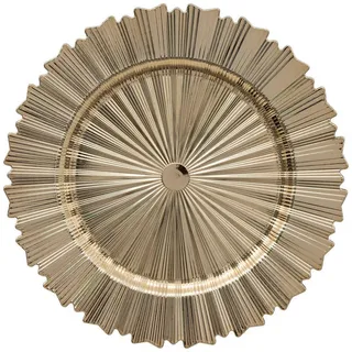 Atmosphera Createur d ́interieur Unterteller Gold Ø 33 cm , Goldfarben , Kunststoff , Geschirr, Teller, Platzteller