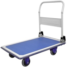 Wonday Pro Plus Trolley, faltbar, 300 kg, Maße aufgeklappt, 91 x 86 x 61 cm, Grau/Blau