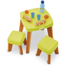 Jouets Ecoiffier 4620 Tisch mit Picknick + 2 Hocker, Mehrfarbig