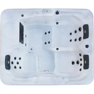 Outdoor Whirlpool Oasis Weiß inkl. Abdeckung und Stiege - 208 x 175 x 90 cm