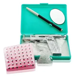 Binnan Professionell Ohrlochpistole Set,Sicherheit Ohr Nase Gun Ohrlochpistole mit 98 Stücke Ohr zubehör