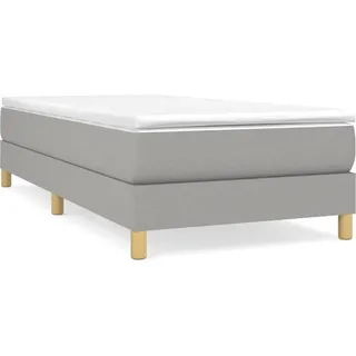 vidaXL Boxspringbettgestell Hellgrau 80x200 cm Stoff - Grau