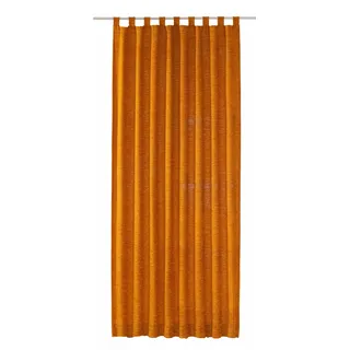 Vorhang WIRTH "Trondheim 234 g/m2" Gr. 4, orange (blutorange), B:132cm H:200cm, Chenille, Polyacryl, Gardinen, Vorhang