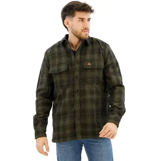 Superdry Wool Miller Überhemd - Haze Ombre Olive - XL