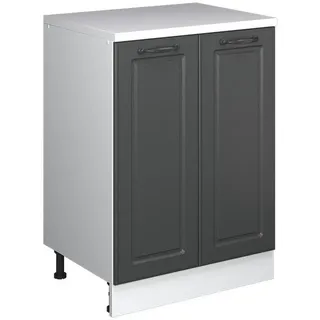 Vicco Erweiterungsschrank Rion, Anthrazit Landhaus/Weiß, 60 x 46 cm ohne Schräge mit 2 Türen , Anthrazit, Weiß , Holzwerkstoff , 1 Fächer , Rechteckig , 60x83.8x46 cm , Kleinmöbel, Kommoden, Kommoden