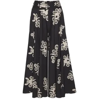 LASCANA Hosenrock Damen schwarz-sand bedruckt Gr.36