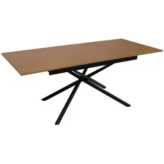 MCW Esszimmertisch rechteck Walnuss Dekor , Walnussfarben , Metall , 200x77x90 cm , Esszimmer, Esstische