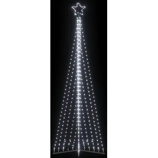 vidaXL LED Weihnachtsbaum 495 LEDs Kaltweiß 300,5 cm - Weiß