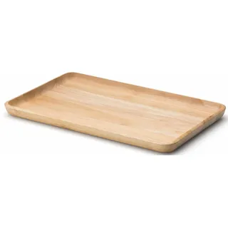 Continenta Tablett rechteckig, Gummibaum 34x21x2 cm 3287 4017167328706