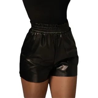Kurze Lederhose Damen Eng Leder Hotpants Leder Kurze Lederhose Party Pu Kurze Hose Hot Pants Sexy Metallic Hotpants Hot Pants Disco Kostüm