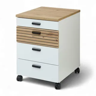 Innostyle Glenn Rollcontainer 45 x 66 x 55 cm Weiß