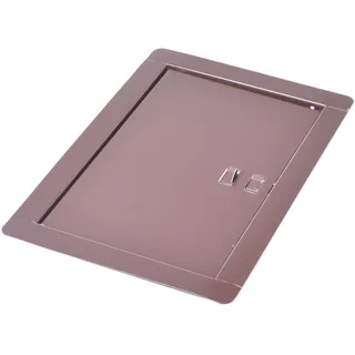 Aqbau® Kamintür Revisionstür Schornsteintür Revisionsklappe Wartungstür Metall Braun 14 x 21 cm - Braun