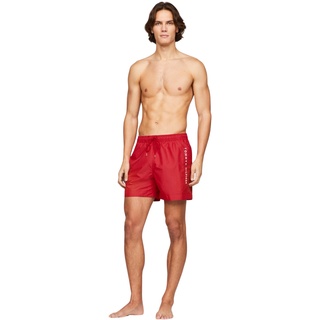 Tommy Hilfiger Herren Badehose Medium Drawstring Mittellang, Rot (Primary Red), M