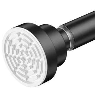 AIZESI Duschstange Gardinenstange ohne Bohren 100-195CM,Teleskopstange Klemmstange Duschvorhangstange Geeignet für Badezimmer, Fenster, Kleiderschrank,1 Stück Schwarz (Durchmesser 22mm) Shower Rod