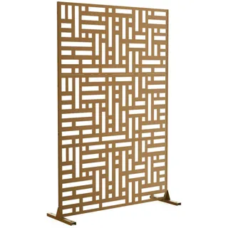 casa.pro Trennwand Bernalda 120 x 180 cm Braun Metall