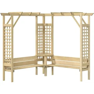 vidaXL Eck-Pergola mit Bank 0 x 0 cm Grün