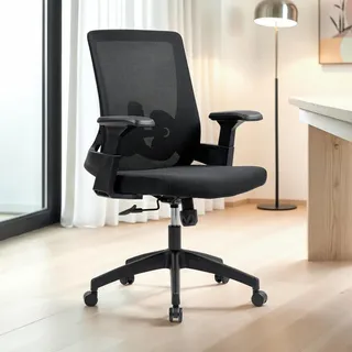 Idimex Bürodrehstuhl Capval , Schwarz , Kunststoff , Mode , 65x106x65 cm , Büromöbel, Bürostühle, Drehstühle