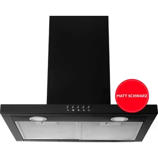 Amica Kaminhaube Inselhaube 60 cm Schwarz