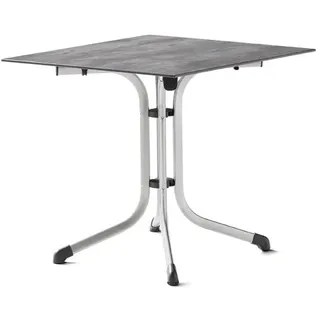 Klapptisch 80 x 80 x 73 cm graphit/beton hell