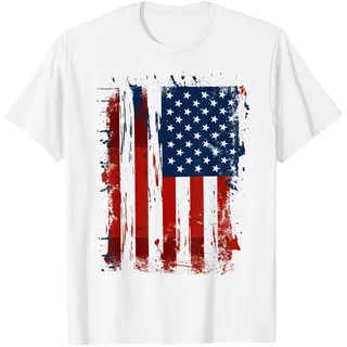 USA Tshirt Flagge Amerika Banner Unabhängigkeitstag Fahne T-Shirt