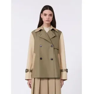 Weekend Max Mara für Damen. 2615021051600 Wkdbiglia Grüner Trenchcoat (40), Lässig, Baumwolle