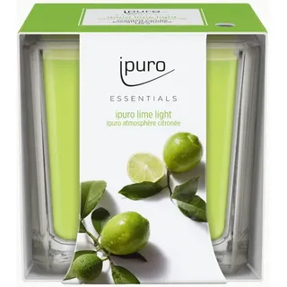 ipuro - dekorative ipuro lime light Duftkerze - minimalistische & puristische Duftkerzen im Glas - intensive Duftkerzen mit spritzigen & blumigen Noten - stilvolle Kerze 125 g