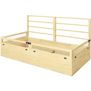Outsunny Gartenbeet, Naturfarben , Holz , 98.5x95x183 cm , Gartenzubehör, Hochbeete