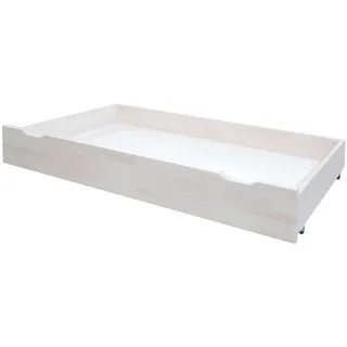 Carryhome Bettkasten , Weiß , Holz , Buche , massiv , 152x16x63 cm , Schlafzimmer, Betten, Bettgestelle- Einzelteile, Bettkästen