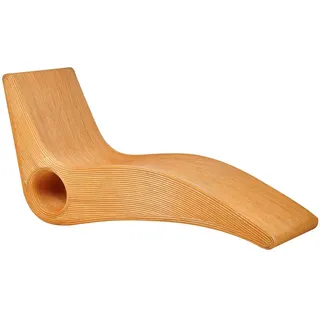 Beliani Gartenliege 186 x 68 x 95 cm Hellbraun