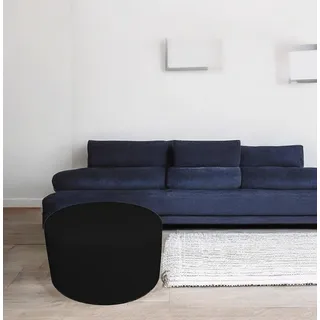 Talamo Italia - Pouf Abanera, Mehrzwecksessel, Sitzsack, Hockerhocker, Made in Italy, 79x79 h42 cm, Schwarz