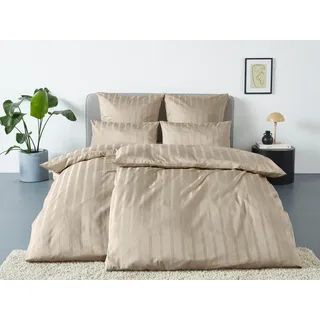 LeGer Home by Lena Gercke Leonore Gestreift Beige 135 x 200 cm + 40 x 80 cm