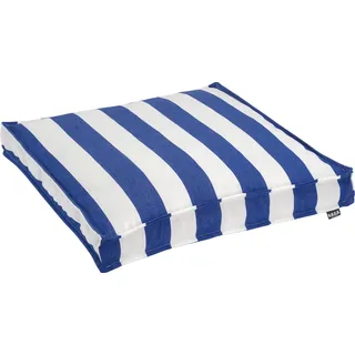 H.O.C.K. Classic Streifen Sitzkissen 50 x 50 cm Blau