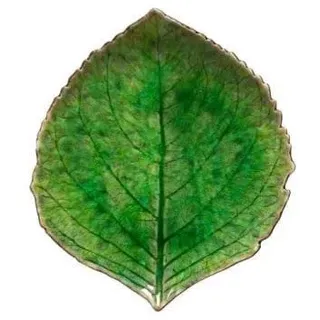 Costa Nova Asiet hydrangea leaf Riviera 17 x 15 cm Green/Black Ceramic