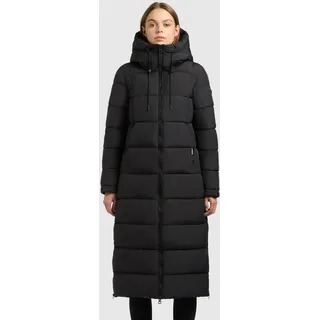 Steppmantel KHUJO "DERIA4", Damen, Gr. XXL (44), schwarz, Steppware, Obermaterial: 100% Polyester. Futter: 100% Polyester. Wattierung: 100% Polyester, unifarben, wadenlang, elastischer Bund, Mäntel Steppmantel