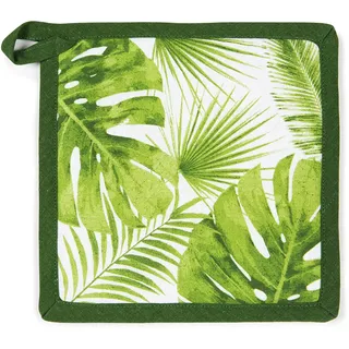 Excelsa Foliage Topflappen, 20 x 20 cm, Futter 100% Baumwolle, Füllung aus Polyester