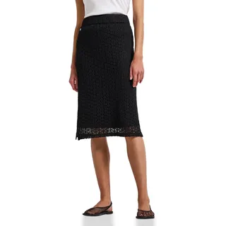 Street One Damen A361725 Spitzenrock, Schwarz, 38