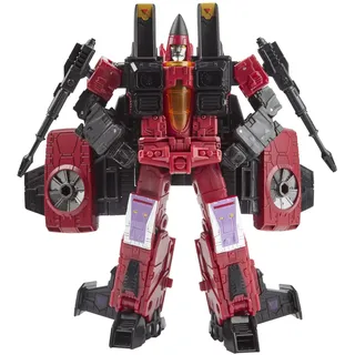 Hasbro Transformers Spielzeug Generations War for Cybertron: Earthrise Voyager WFC-E26 Thrust 17,5 cm - Rot