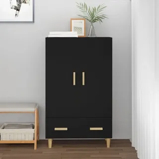 vidaXL Highboard Schwarz 70x31x115 cm Holzwerkstoff - Schwarz