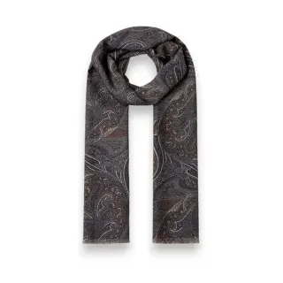 Hackett London für Herren. HM0400120 Brauner ?Mad Paisley?-Schal (OSFA), Lässig, Wolle, Klassisch